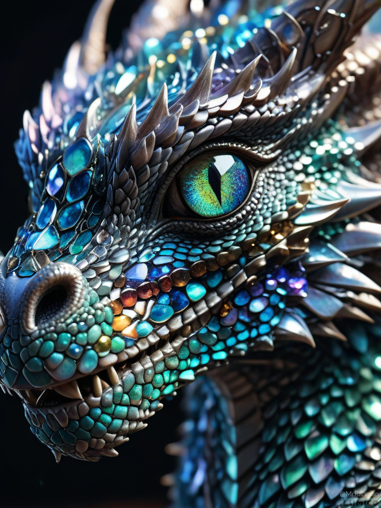 More images of an AI Image generation of post: A portrait generation of a dragon with diamond scales!

Came out fantastic imo!