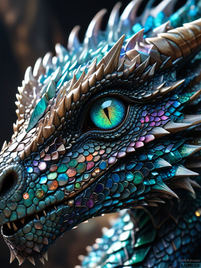 A portrait generation of a dragon with diamond scales!

Came out fantastic imo!