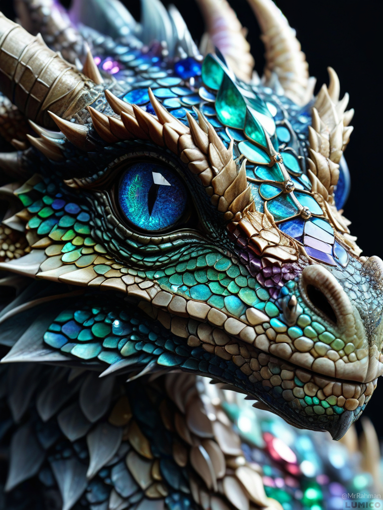 More images of an AI Image generation of post: A portrait generation of a dragon with diamond scales!

Came out fantastic imo!